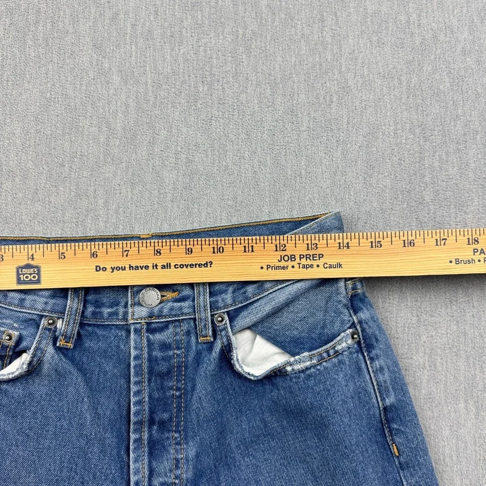 Carmar Emelia Jackson Jeans Womens 28 Blue Button Fly Distressed Raw Hem Pants
